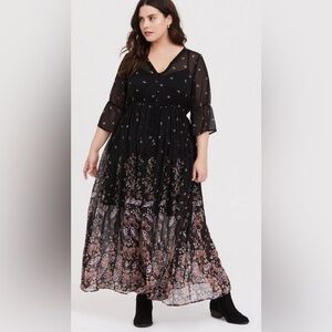 Torrid Chiffon Floral Maxi Dress